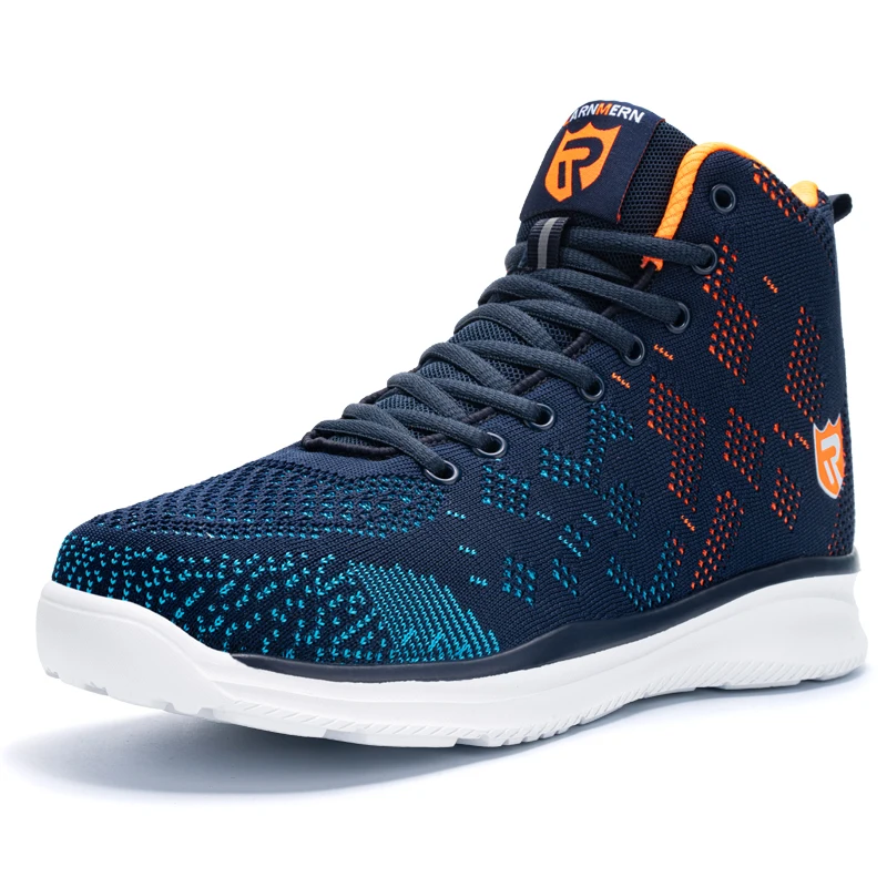 Кроссовки LARNMERN Легкие мужские защитные дышащие рабочая обувь стальной носок