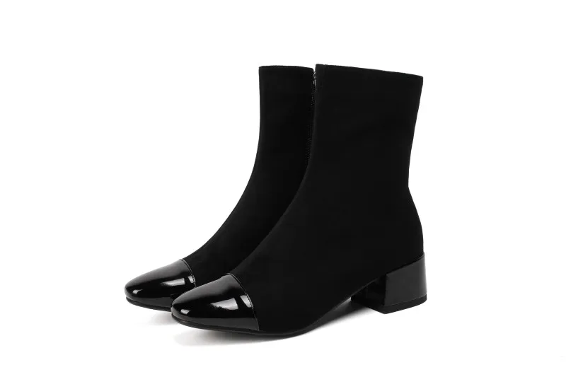 Женские ботинки зимние с боковой молнией Размер 9 10 11-13 ботильоны для женщин |