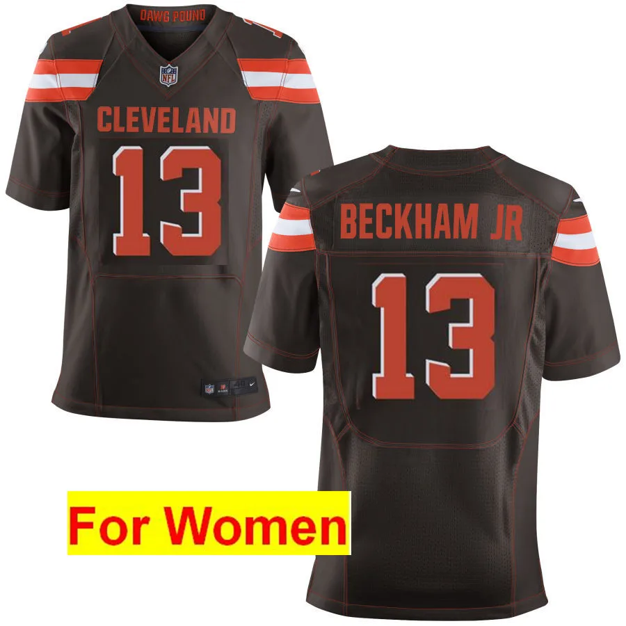 women Кливленд, стильная Высококачественная Мужская футболка Odell Beckham Jr#13 Browns Baker Mayfield#6 - Цвет: women