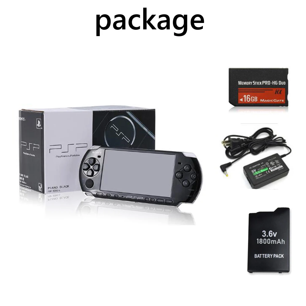 Original PSP2000 with new housing Professionally Refurbished For Sony PSP2000 Handheld System Game Console With 16GB memory card 