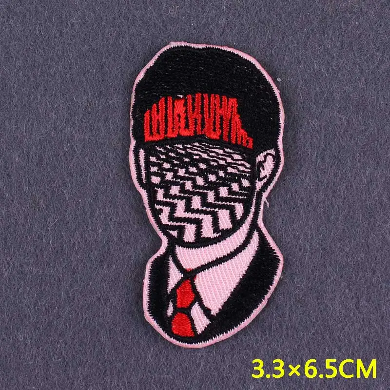 DIY Horror Badges On Backpack Punk Iron On Embroidered Patches For Clothing Stickers Skull Patches On Clothes Stripes Applique 