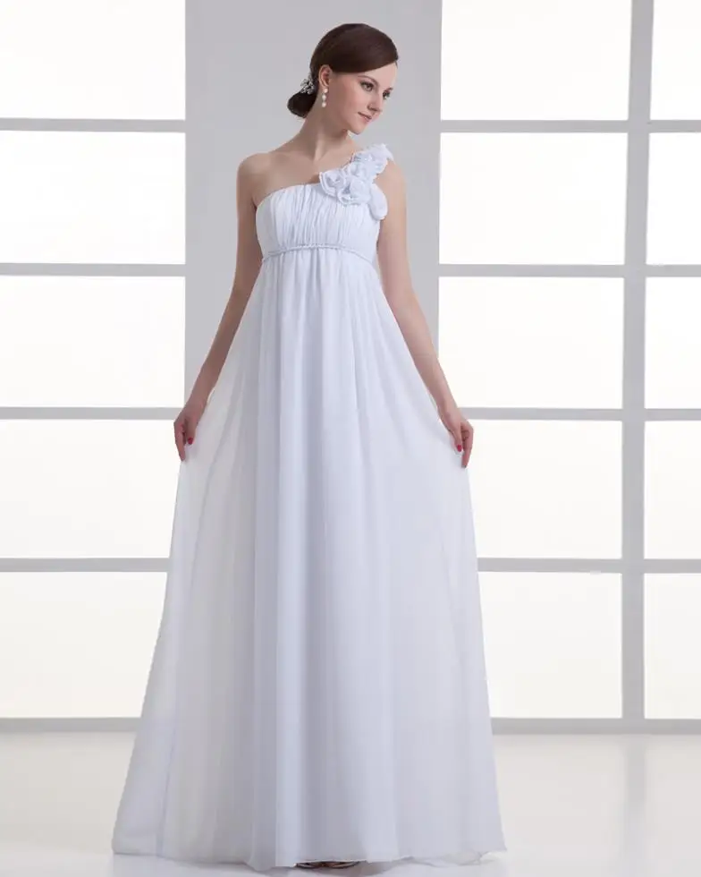 

free shipping new formal custom color/size pregnant women One-Shoulder White Sweetheart Long Pageant Mother of the Bride Dresses