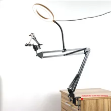 Селфи кольцо света затемнения смартфон 16 см кольцевая лампа столовые штативы для макияжа видео для студий с живым звуком длинные руки планшет pad держатель телефона