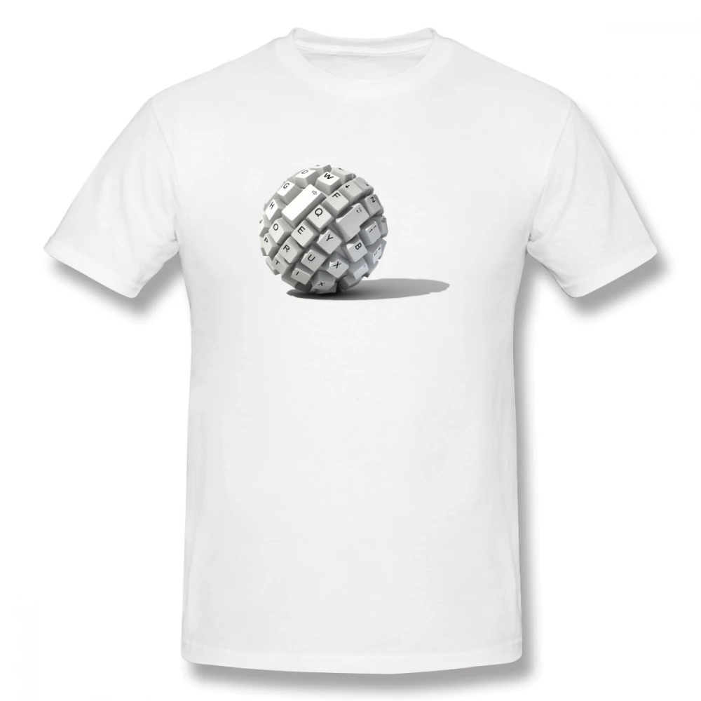 

2019 Men's Basic Short Sleeve T-Shirt 3D Print t shirt creative Creative Keyboard Cotton Funny T-shirt home Top Tees