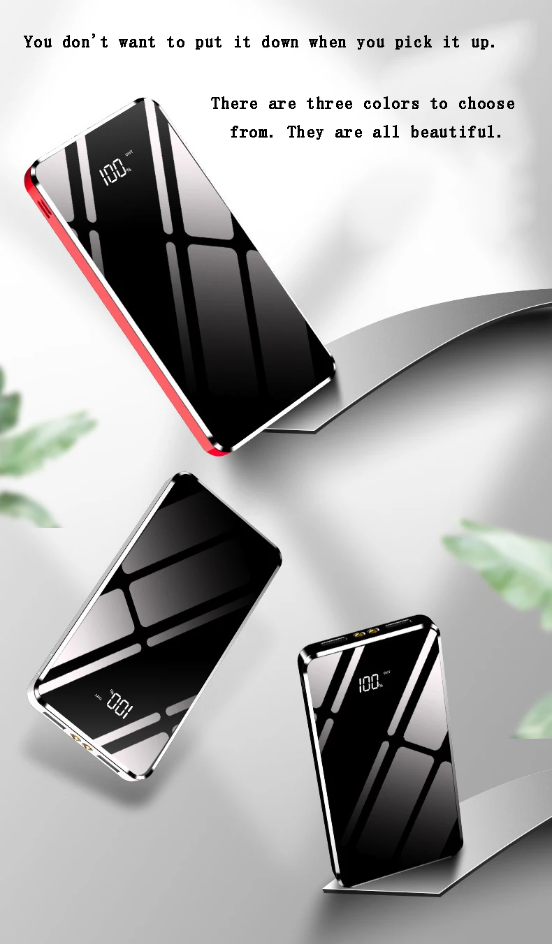 Xiaomi 30000 мАч Внешний аккумулятор для мобильных телефонов с ЖК-дисплеем и цифровым дисплеем, зарядка с сокровищами, тип-c, мобильный аккумулятор для xiaomi для iphone 7/8 plus