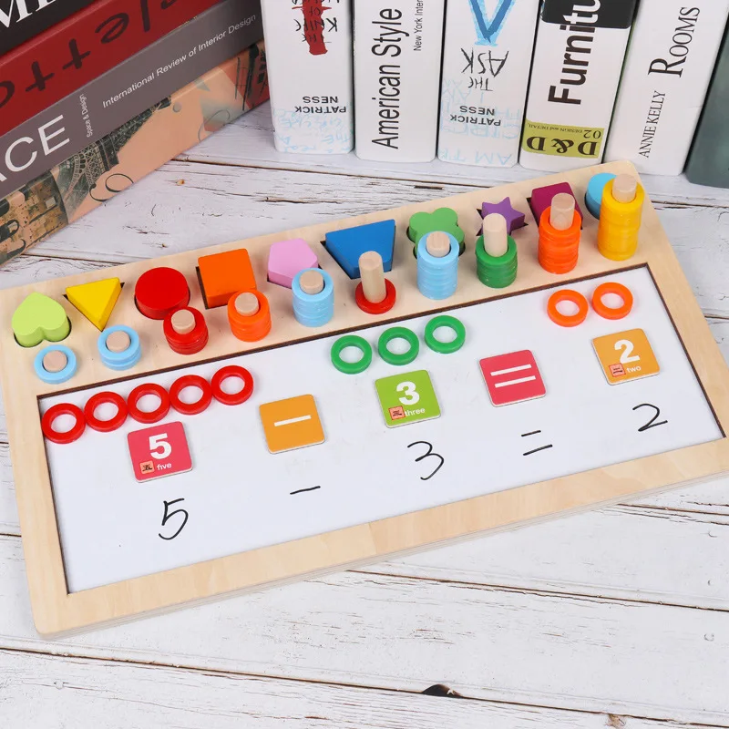 

Three-in-One Numbers Board Children Magnetic Drawing Board Elementary School Mathematics Teaching Aids Montessori Early Childhoo