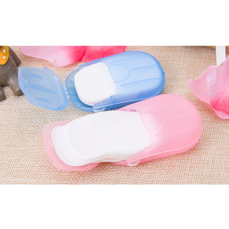 

20 Pcs/lot Soap Paper Mini Disinfecting Disposable Washing Hand Face Eyes Soap Paper Boxed Foaming Skincare Travel Convenient