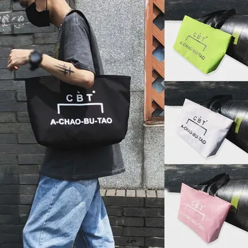 

Unisex Canvas Bag Handbag Casual Shoulder Bag Art Fashion Women Totes Large Capacity Bag Shopping Shoulder Bags