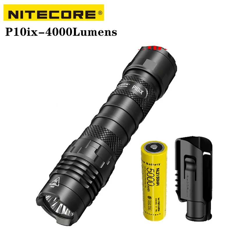 Мощный тактический фонарик NITECORE P10ix 4000 люмен USB перезаряжаемый 4 x CREE XP-L2 V6