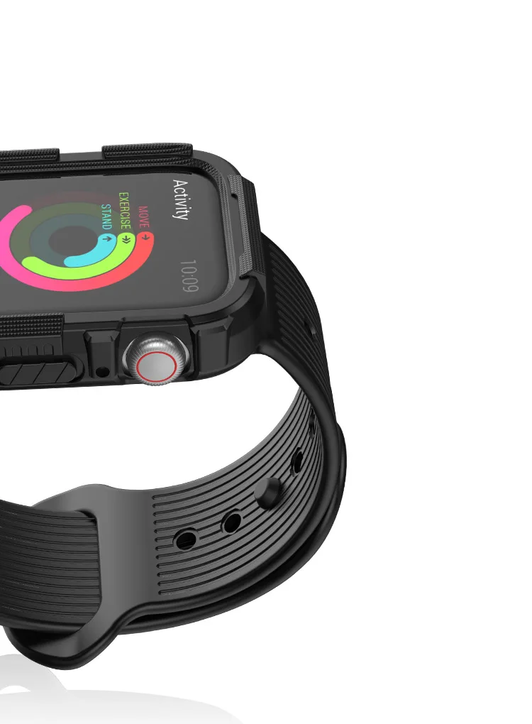 Ремешок для наручных часов Apple Watch, ремешок iWatch5 ремень 44/40 мм защитная оболочка сиамские спортивный силиконовый ремешок для Apple Watch 5 4 3 в 1
