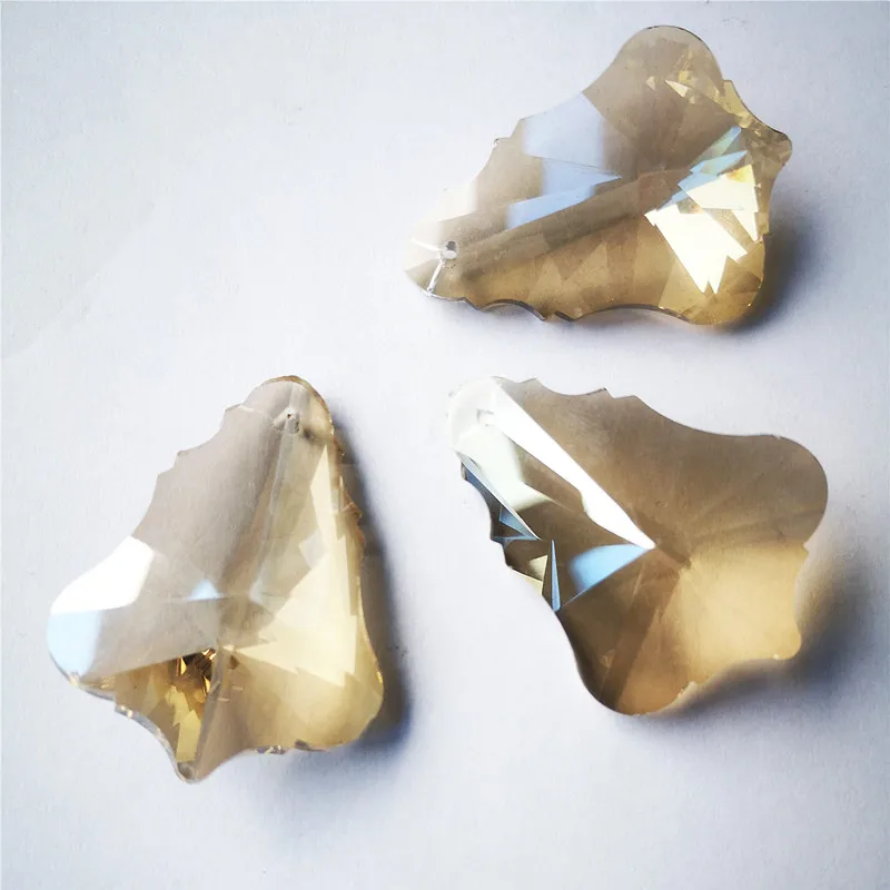 

Top Quality 12pcs 50mm Crystal Marquis Cognac Chandelier Lighting Pendants Free Rings Diy Window Suncatchers Glass Beads Curtain