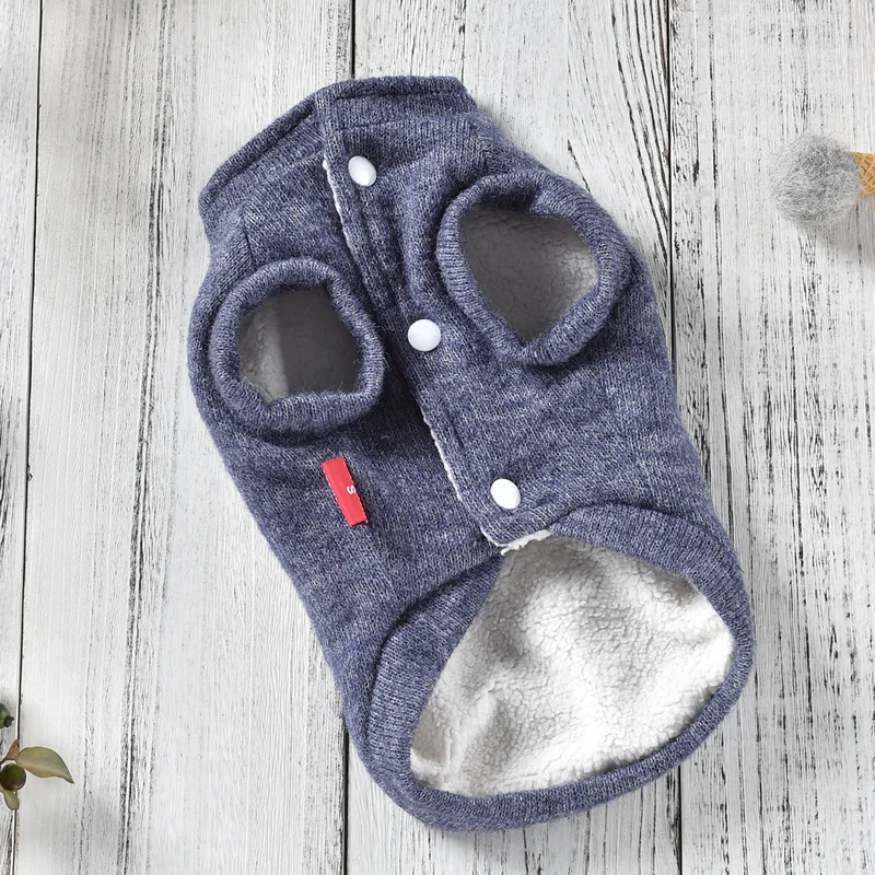 amazing Cute Rabbit Knit Bows Fleece Dog Vest Winter Gray Pink Pet Coat With Fur Jacket Small Medium Animal