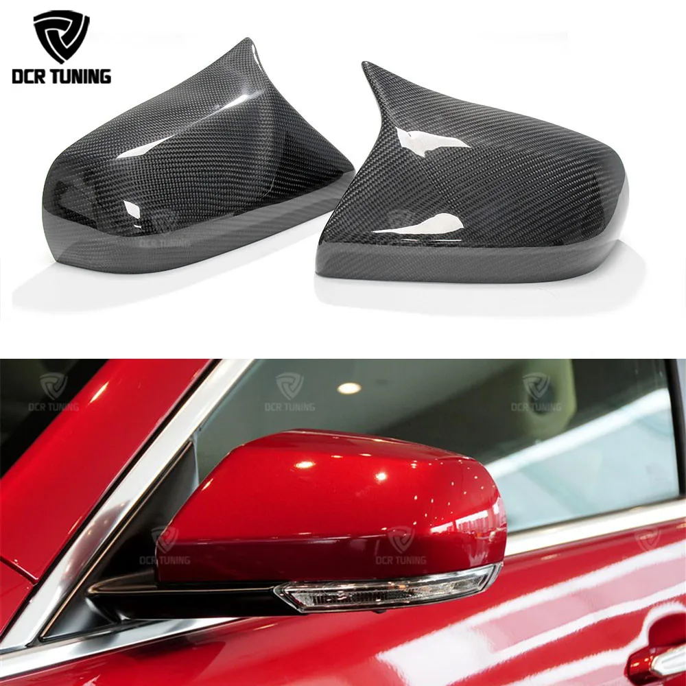 

Carbon Fiber Mirror Covers For Cadillac ATS Carbon Caps M LOOK Style & 1 : 1 Replacement Style & Add On Style 2014 2015 2016-UP