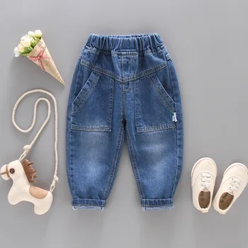

2020 new Spring kids jeans pants boy girls cotton Leisure pants tracksuits baby clothes toddler children clothing high quality