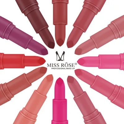 MISS ROSE 5 шт./компл. матовая губная помада водонепроницаемый макияж матовые губы пигментная натуральная набор из помад длинный прочный batom сексуальная красота Косметика