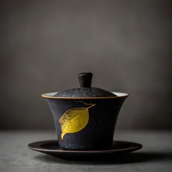 

ceramic gaiwan tea cup handmade tureen chinese kung fu tea set drinkware WF1027