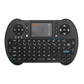 

VIBOTON S-501-BT Bluetooth English Mini Small Size Wireless Keyboard Lightweight 2.4GHZ Multimedia Keyboard with Touchpad for La