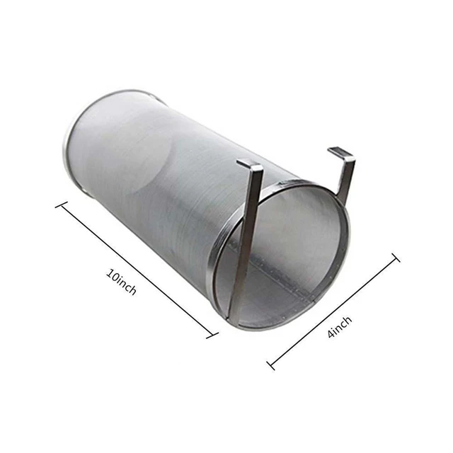 4 Sizes Stainless Steel Homemade Brew Beer Hop Mesh Filter Strainer with Hook Beer Brewing Hop Spider Mesh Filter Strainer 10x25.5cm