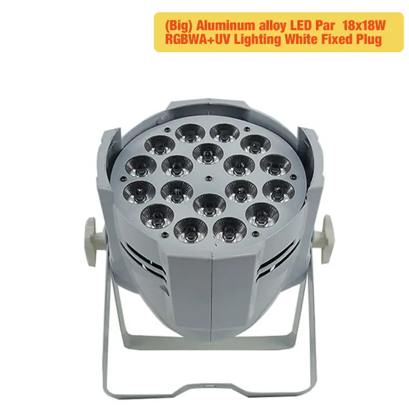 6in1White Fixed Plug SHEHDS 18x18 Вт большой алюминиевый AlloyRGBWA+ UV6IN1LED Par DMX512 управление Профессиональный DJDisco шоу диско Эффект Освещение - Цвет: 6in1White Fixed Plug