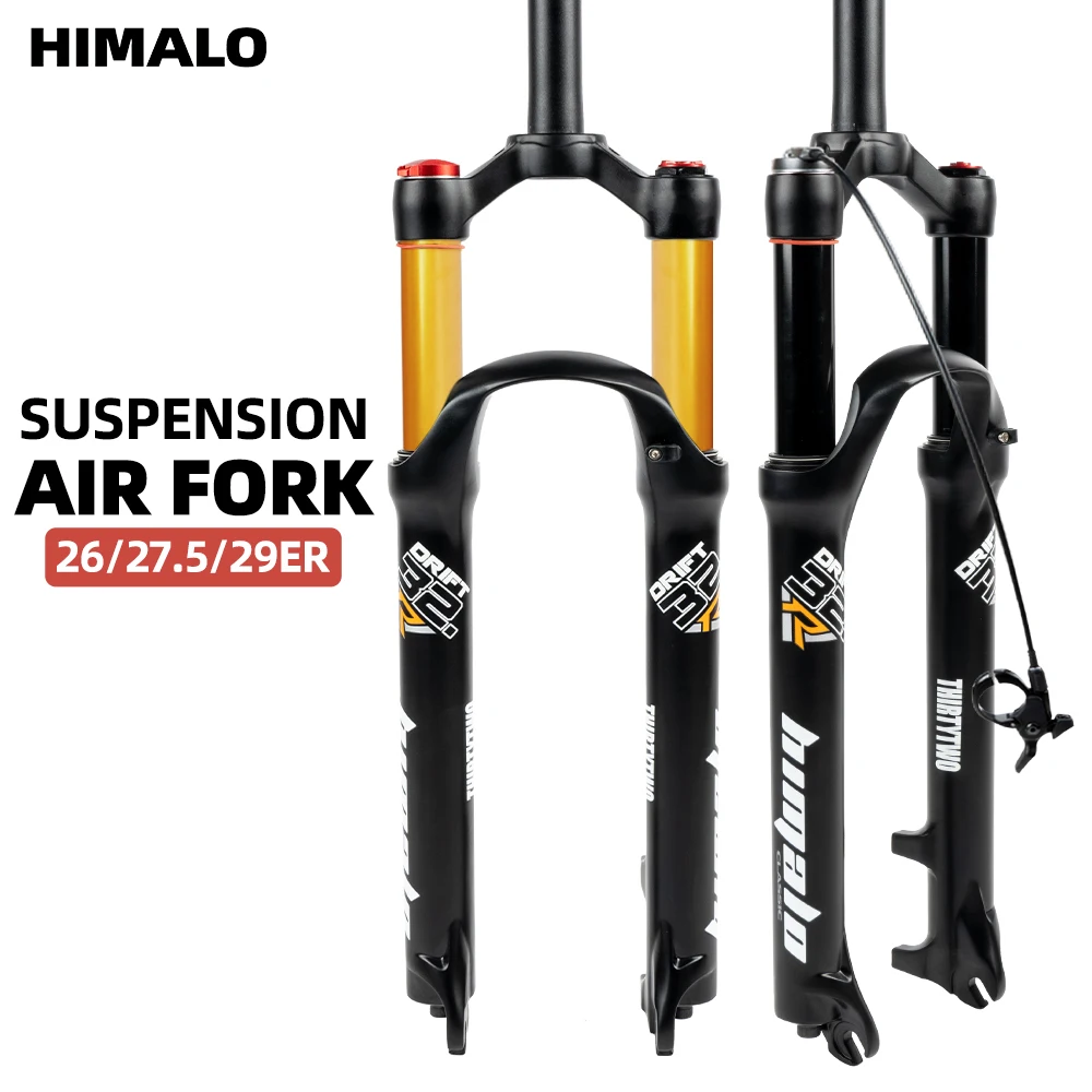 Bicycle  Fork 26 27.5 29 ER MTB Mountain Bike Suspension Air  Resilience Oil Damping Line Lock Travel 100MM