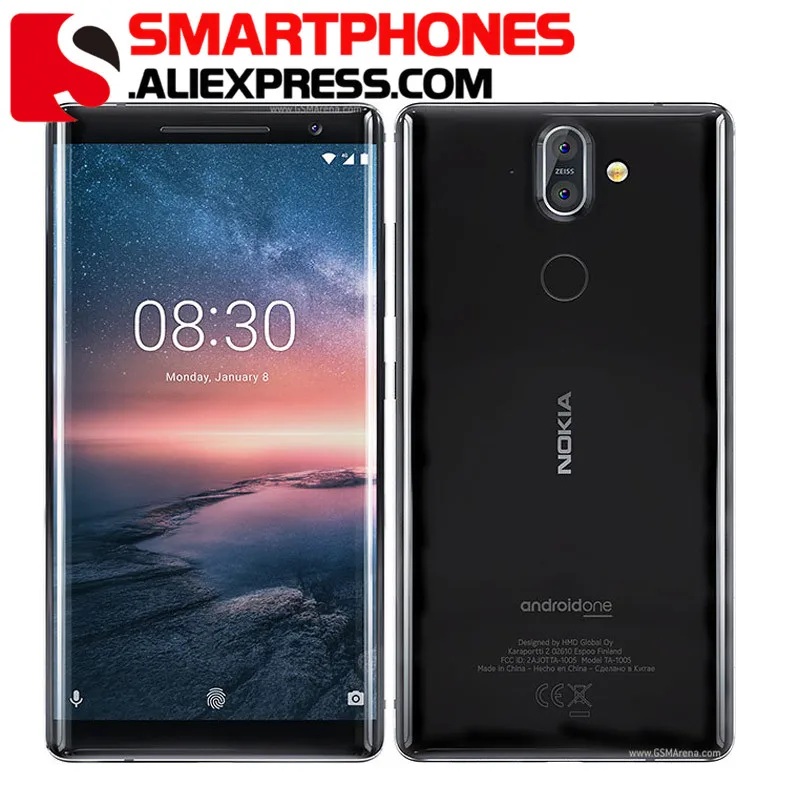 Глобальная версия Nokia 8 sirocco Android 8,0 Восьмиядерный 6 ГБ 128 ГБ Snapdragon 835 5,5 дюйма 256*1440 смартфон