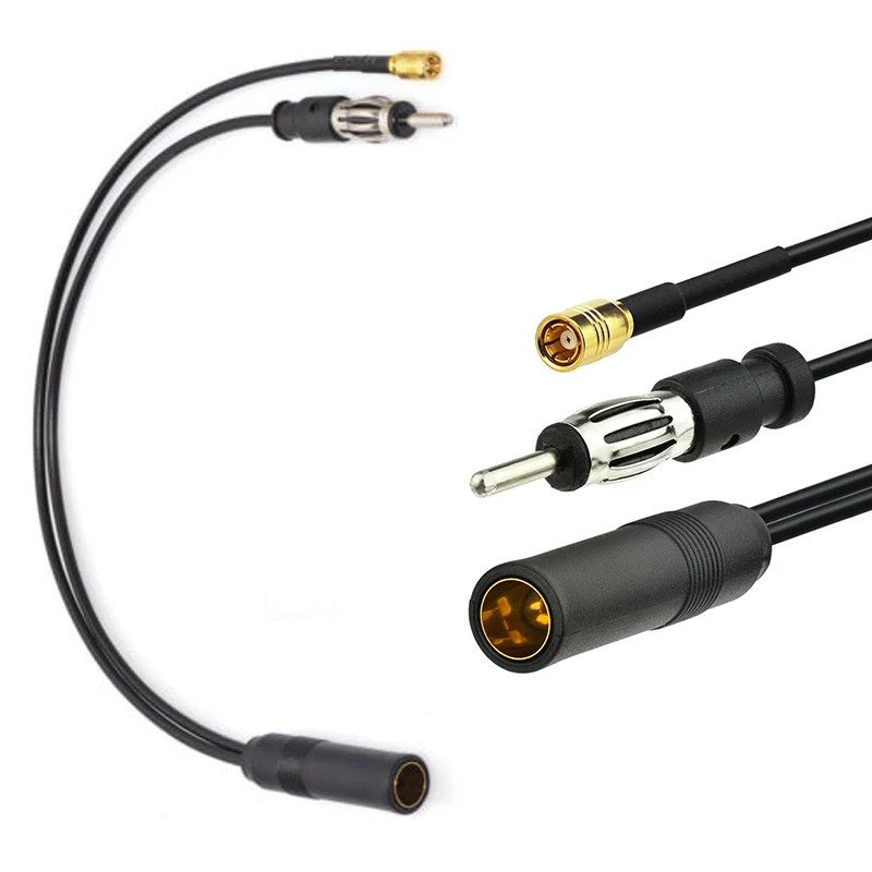 DAB+ FM AM Автомобильная Радио активная антенна конвертер сплиттер SMB DIN кабели США
