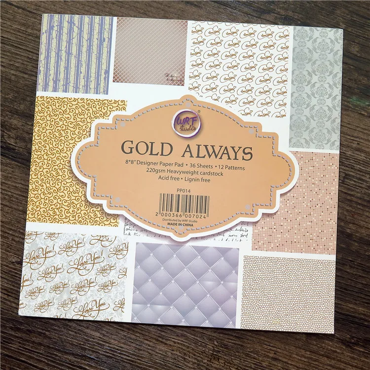 220gsm 8 inch Gold &amp Sliver Foil Decorative origami paper craft DIY Scrapbooking background pack | Дом и сад