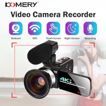 

4K 48MP Video Camera Camcorder Vlogging Camera Live Stream Webcam 3.0 Inch HD Touch Screen/Night Vision/Wifi External Microphone