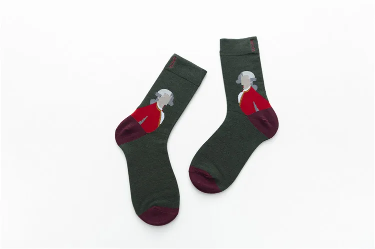 8109-Green Женские носки унисекс с рисунком космонавта, 100 хлопок, Harajuku, цветные длинные носки, женская уличная одежда, 1 пара, размер 35-43 - Цвет: 8109-Green