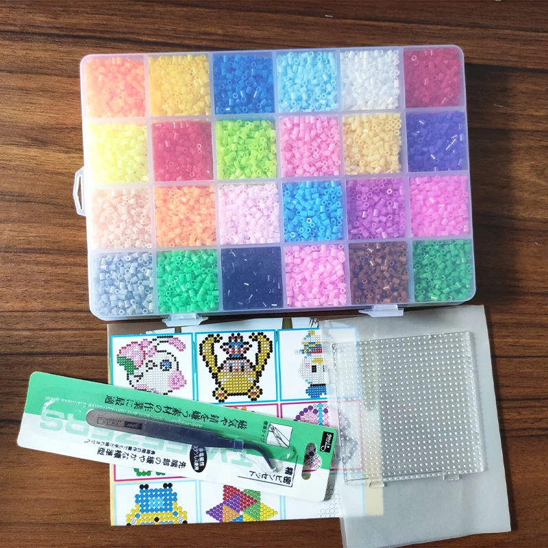 2.6mm Hama Beads 72 Colors Iron beads diy toy perler  Iron beads Kit Beads Education Toy Fuse Bead Jigsaw Puzzle 3D For Children 3