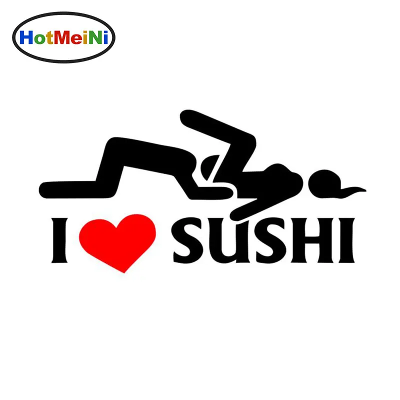HotMeiNi 12*6 см автомобильный Стайлинг I Love Sushi Автомобильная наклейка s Window