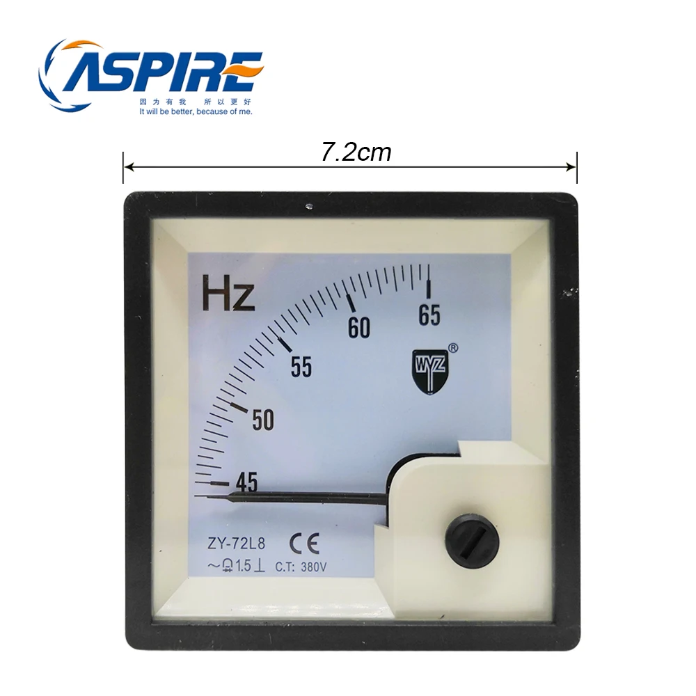 

380V 60HZ Square Analog Frequency Meter Digital Panel 45-65hz