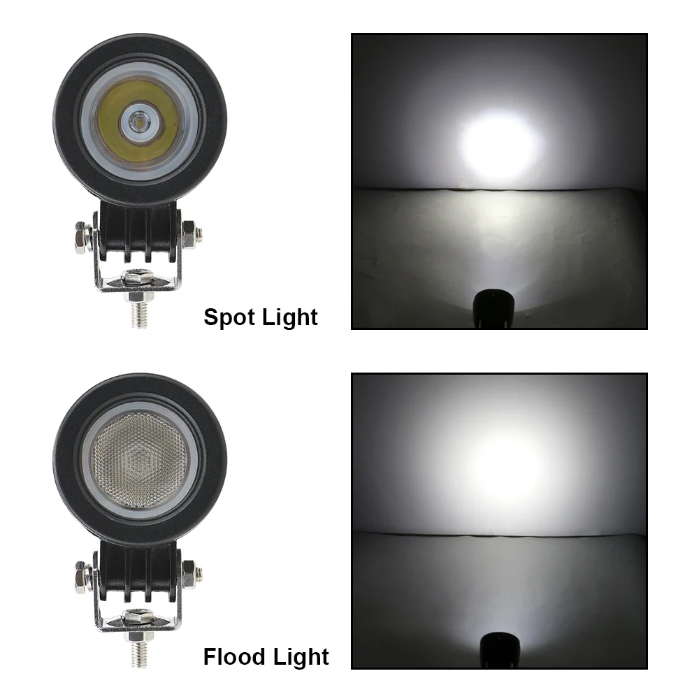 6000K 24V 12V LED Motorcycle Spotlight and Flood Light