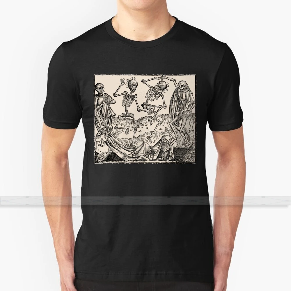 Camiseta de baile de la muerte/danza del macabro para hombres y camisetas de algodón de verano, talla grande S 6XL, macabro de baile de - AliExpress