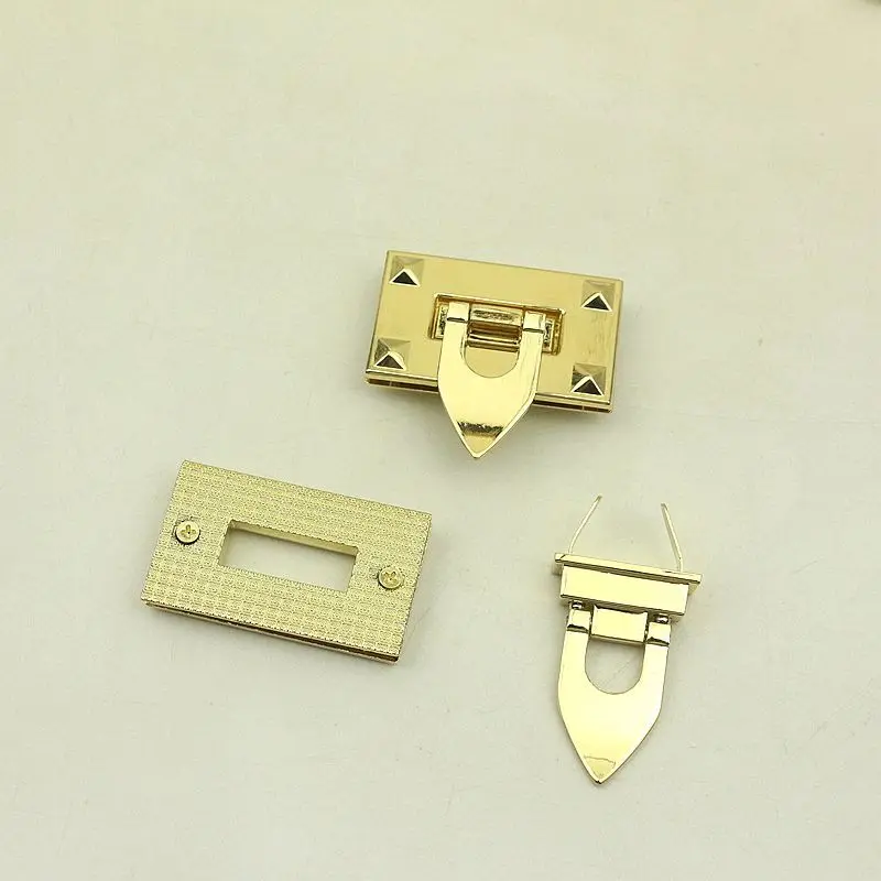 10Pc Big Metal Bag Folding Lock Clasp Push Lock Silver Closure Catch Fashion Leather Craft Women Bag Purse Handbag Accessories