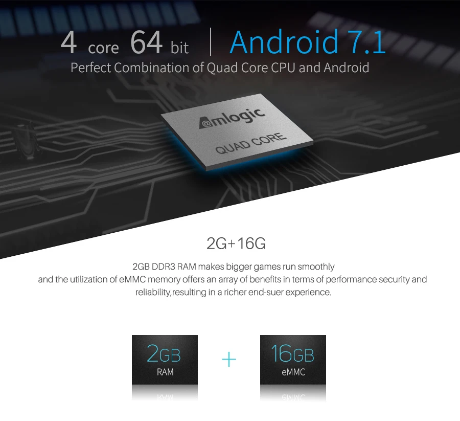  KII PRO Decoder DVB-S2 DVB-T2 Android 7.1 Smart TV Box S905d Quad Core 2GB 16GB K2 pro 4K Media pla - 32980664020