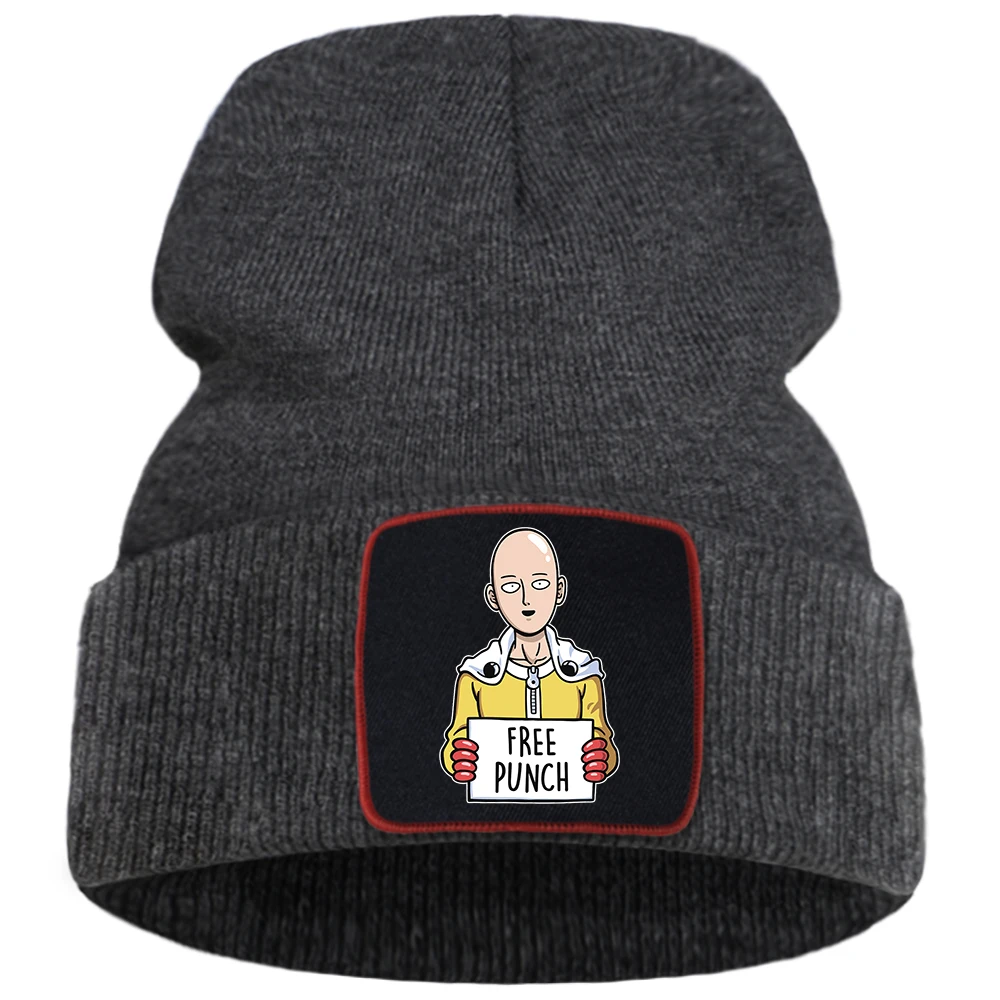 Спортивная шапка One Punch Man уличная вязаная повседневная плотная складная в стиле