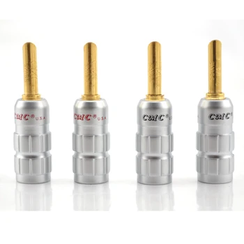 

High Quality VB417G Gold Plated Copper Banana Z-Plug Speaker Cable Wire Connector 8pcs