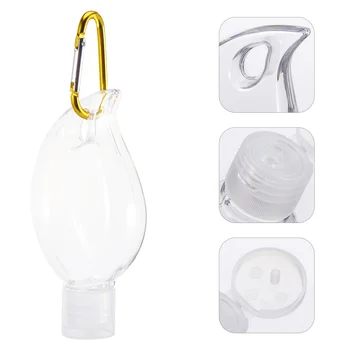 

10Pcs Portable 50ML Hand Sanitizer Bottles with Carabiner Mini Lotion Bottles