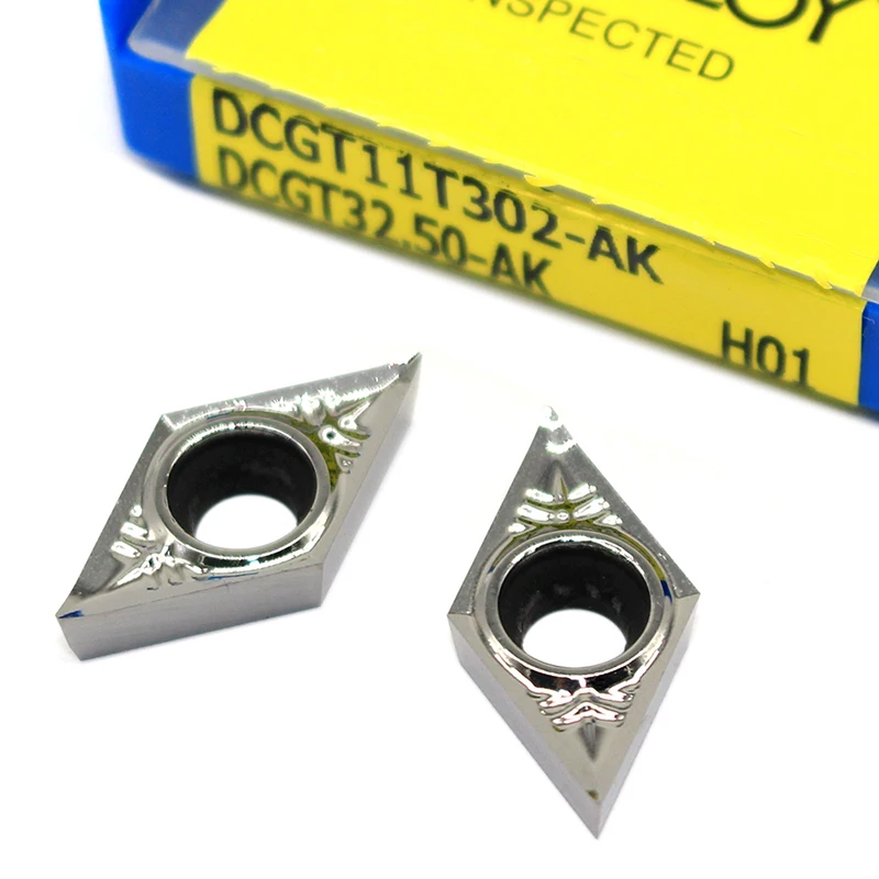 Bajo costo DCGT11T302 DCGT11T304 DCGT11T308 AK H01 100% original insertar fresa de aleación de aluminio de herramienta de torno de CNC de aluminio de procesamiento Vq1VrRyy
