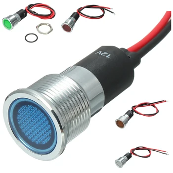 

12V 16mm LED Panel Pilot Dash Light Indicator Lamp Waterproof Car Van Boat green
