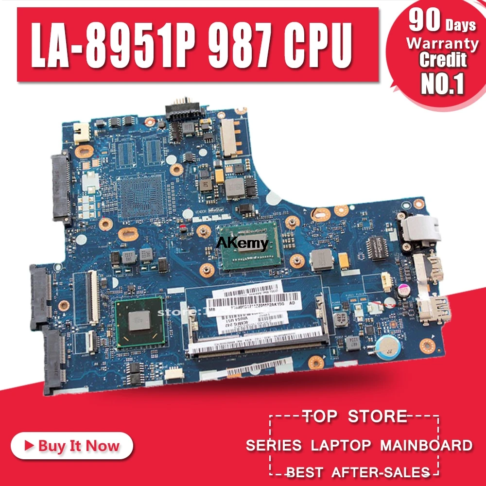 

Free shipping Brand New LA-8951P Motherboard For lenovo S400 laptop For Pentium 987 CPU Test OK