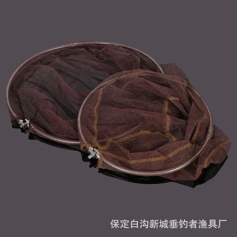 Нержавеющая сталь сачок ГОЛОВА складной обруч Dyneema String Bag Dip Net рыболовные аксессуары