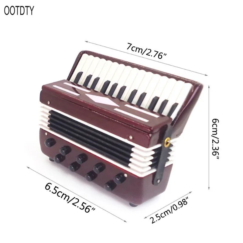 1/12 деревянный кукольный домик аккордеон миниатюрные музыкальные инструменты модельная коллекция