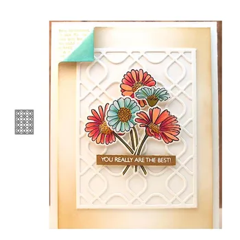 

JC Rectangular Grid Background Metal Cutting Dies for Scrapbooking Diy Die Cut Card Make Stencil Craft Folder Paper Album Mold