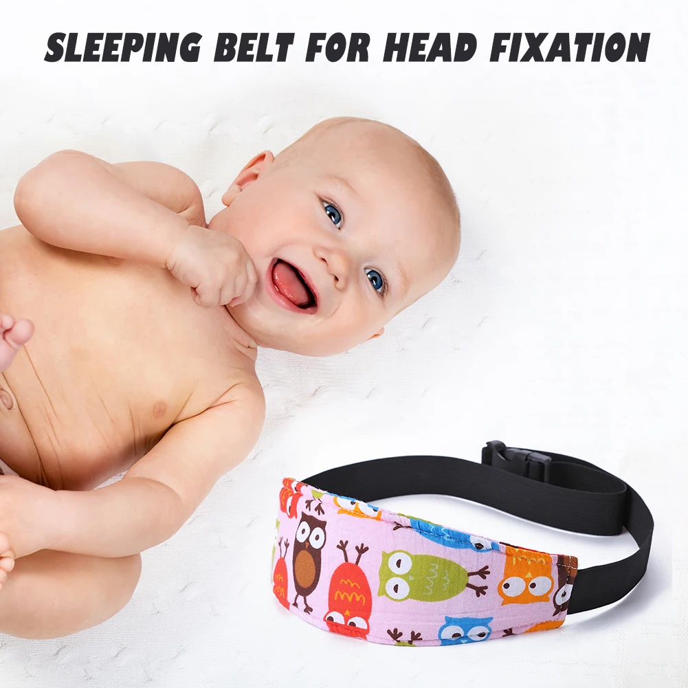 Adjustable Baby Sleep Head Holder Belt Car Seat Stroller Head Support Fixed Band Cartoon Travel Pillow Safety Fix Positioner baby seat support rope