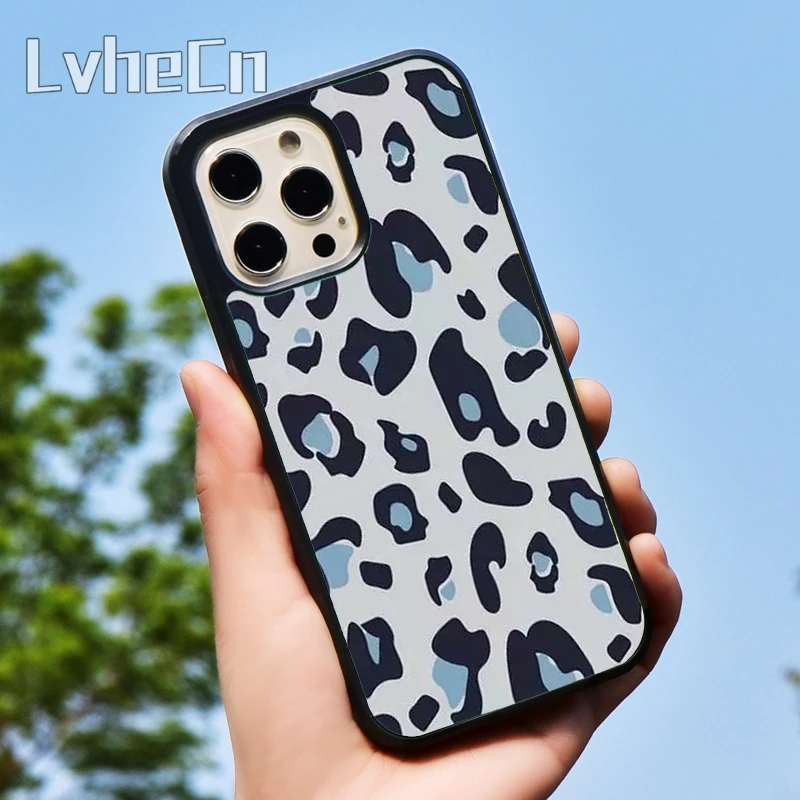 Леопардовый серый чехол для телефона LvheCn iPhone 6 6S 7 8 X XR XS max 5 фотосессия 2020 11 12 pro Samsung