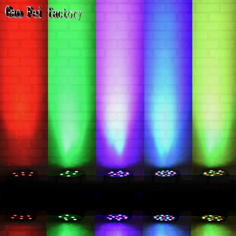 Светодиодный Par 18x3W RGB светодиодный свет для мытья освещение для сцены без шума пульт дистанционного управления(4 шт./партия