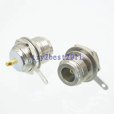 DHL/EMS 50 шт. разъем N jack pin проходной сварной колоды крепление RF коаксиальный Прямой-C1