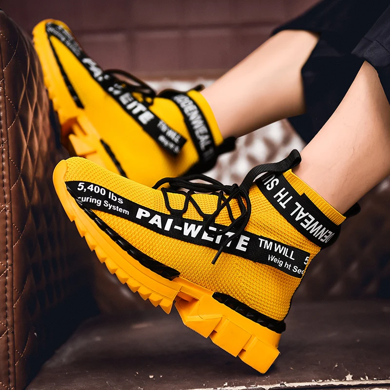 Cheap Men Thick Bottom Sneakers 2020 Air Mesh Breathable Outdoor Man Fashion New Vulcanized Shoes Zapatos Hombre Casual |